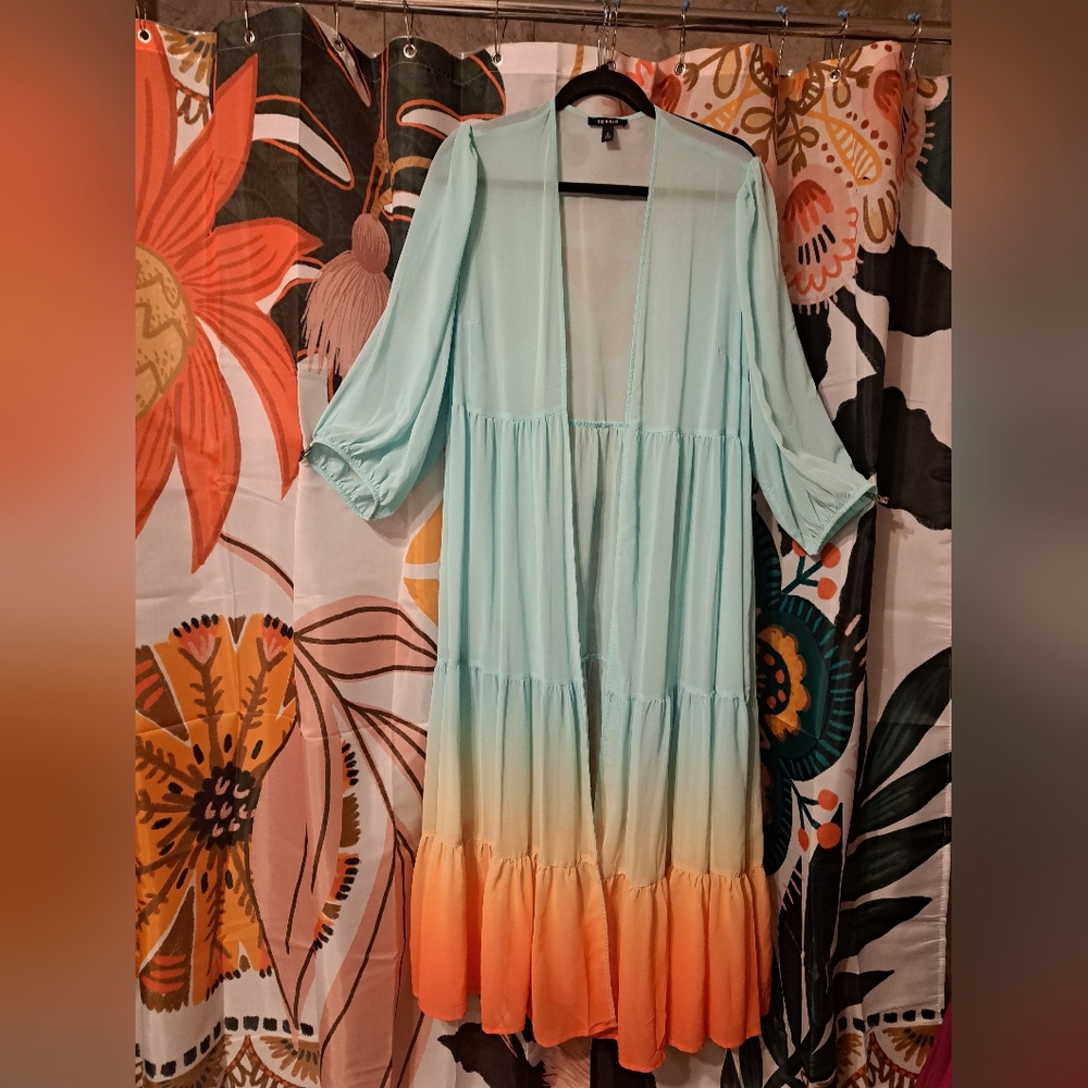 Torrid Ombre Tiered Chiffon Kimono